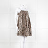Ganni Leopard Print Embellished Babydoll Dress