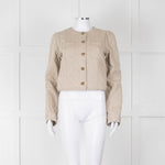 Paige Beige Quilted Short Jacket