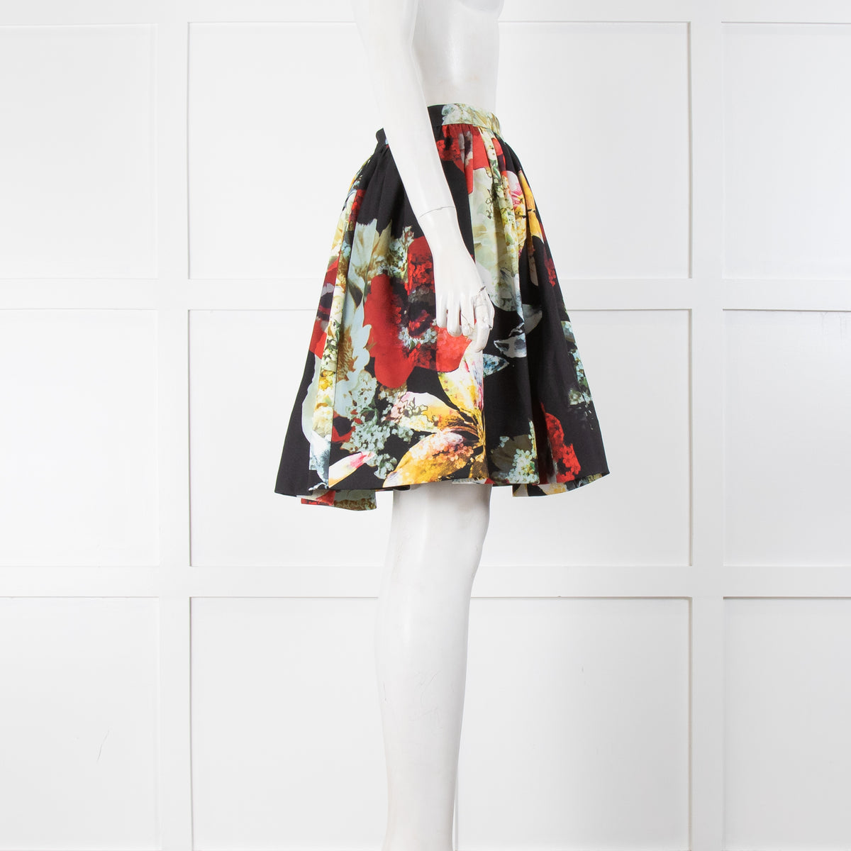 Alice + Olivia Floral Flounce Mini Skirt