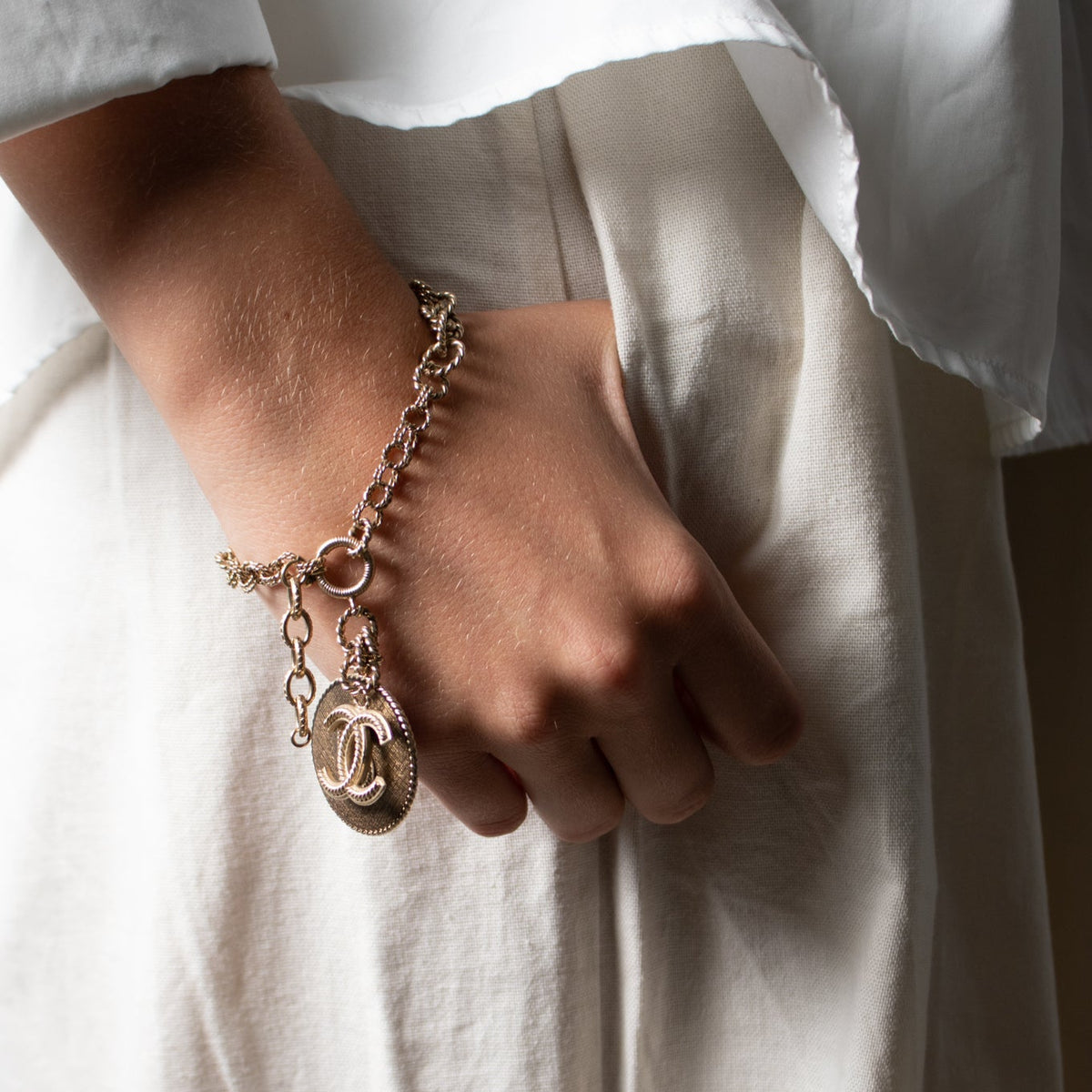 Chanel Champagne Gold CC No.5 Bracelet