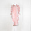 Anine Bing Red, White and Black Stripe Shirt Dress