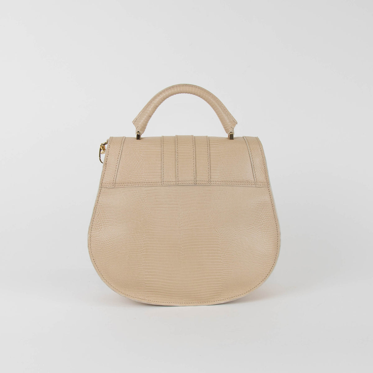 DeMellier Midi Venice Lizard Effect Ivory Bag