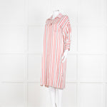 Anine Bing Red, White and Black Stripe Shirt Dress