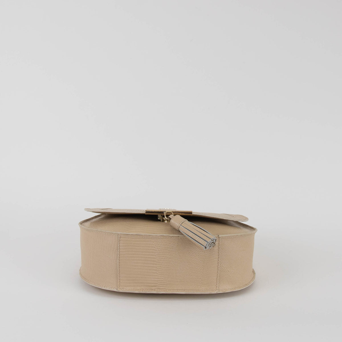 DeMellier Midi Venice Lizard Effect Ivory Bag