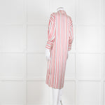 Anine Bing Red, White and Black Stripe Shirt Dress