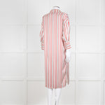Anine Bing Red, White and Black Stripe Shirt Dress