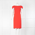 Antonio Berardi Red Split Sleeve Open Back Zip Dress