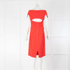Antonio Berardi Red Split Sleeve Open Back Zip Dress