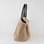 Demellier New York Shearling Beige/Black Tote