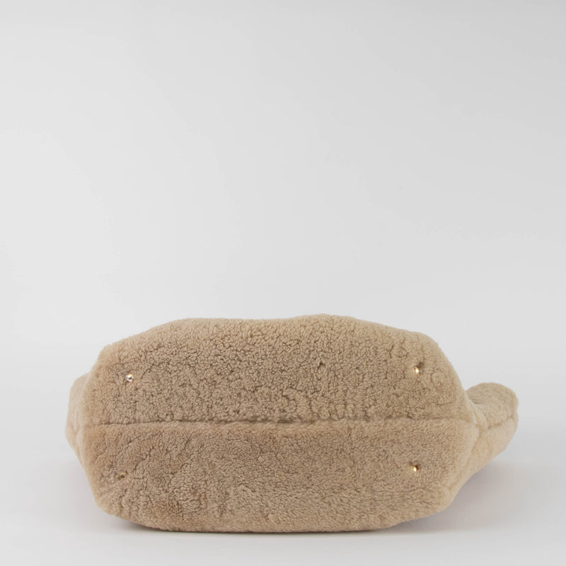 Demellier New York Shearling Beige/Black Tote