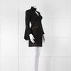 Elie Saab Black Beaded Mini Dress with Fluted Cuffs