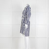 A.P.C Blue and White Striped Belted Shirt Dress
