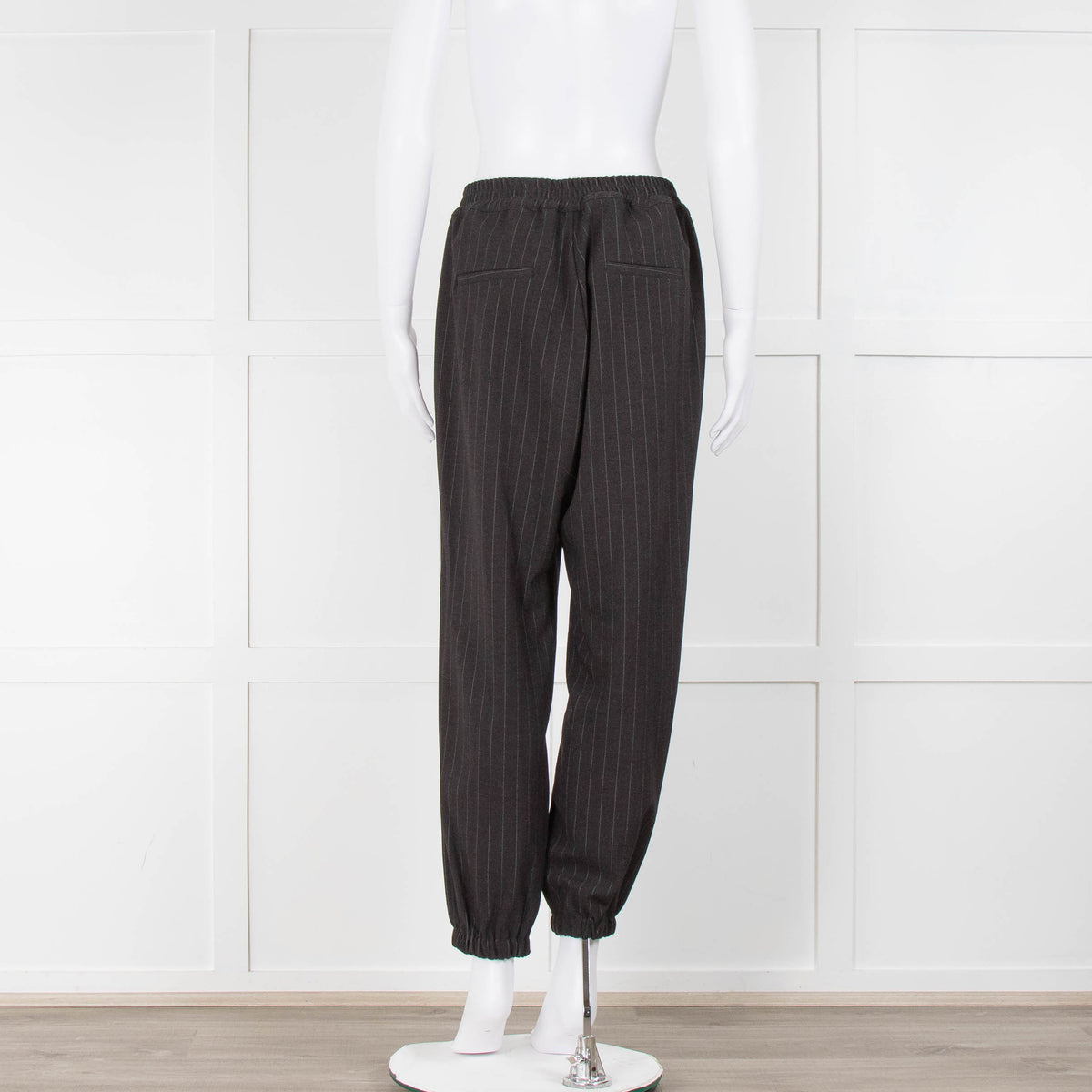 The Frankie Shop Grey Pinstripe, Elasticated Waist Joggers