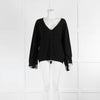 Dorothee Schumacher Black Flute Lace Sleeve Jumper