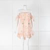 Athena Procopiou Pale Pink Cold Shoulder Mini Dress