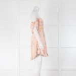 Athena Procopiou Pale Pink Cold Shoulder Mini Dress