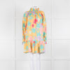 Ephemera Yellow Turquoise Pink Linen Oversized Short Dress
