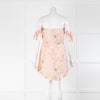 Athena Procopiou Pale Pink Cold Shoulder Mini Dress