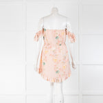 Athena Procopiou Pale Pink Cold Shoulder Mini Dress