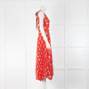 Markus Lupfer Red Sleeveless Dress With Rabbit Print