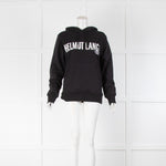 Helmut Lang Black Logo Print Hoodie