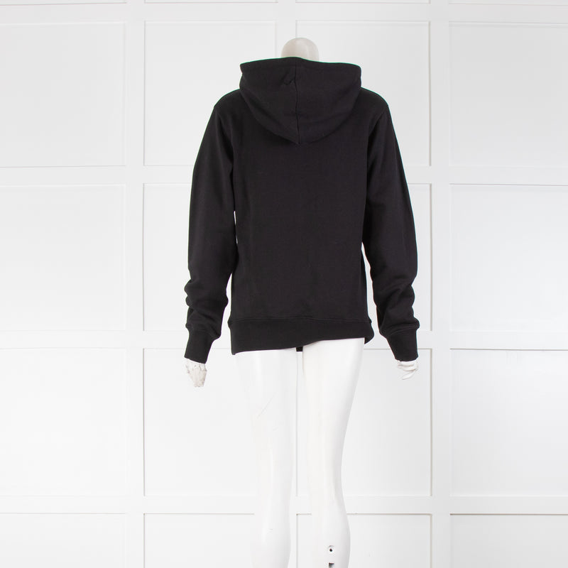 Helmut Lang Black Logo Print Hoodie