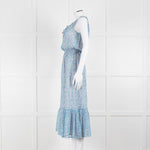 Ridley Blue Pink Paisley Silk Sleeveless Midi Dress