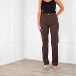 DL 1961 Patti Straight High Rise Vintage Jean in Espresso