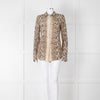 Joseph Brown Cream Snake Print Blouse