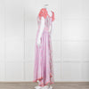 LoveShackFancy Pink Orange Ditzy Floral Puff Sleeve Maxi Dress