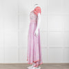 LoveShackFancy Pink Orange Ditzy Floral Puff Sleeve Maxi Dress