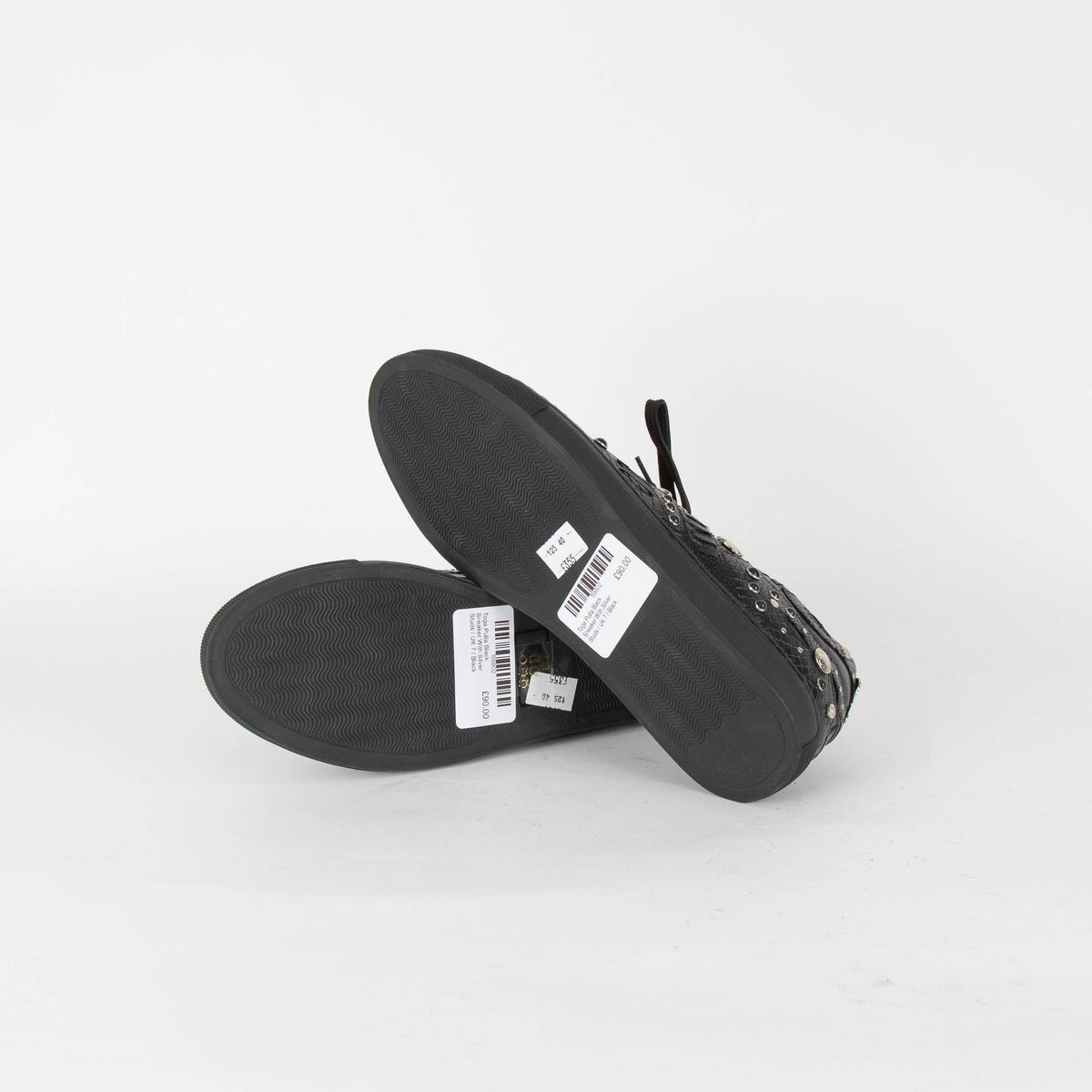 Toga Pulla Black Sneaker With Silver Studs