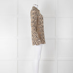 Joseph Brown Cream Snake Print Blouse