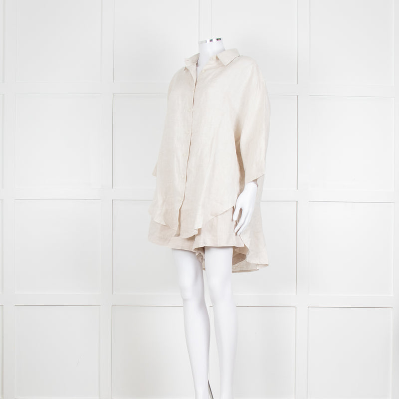 Nude Lucy Stone Linen Short Sleeve Shirt with Matching Shorts
