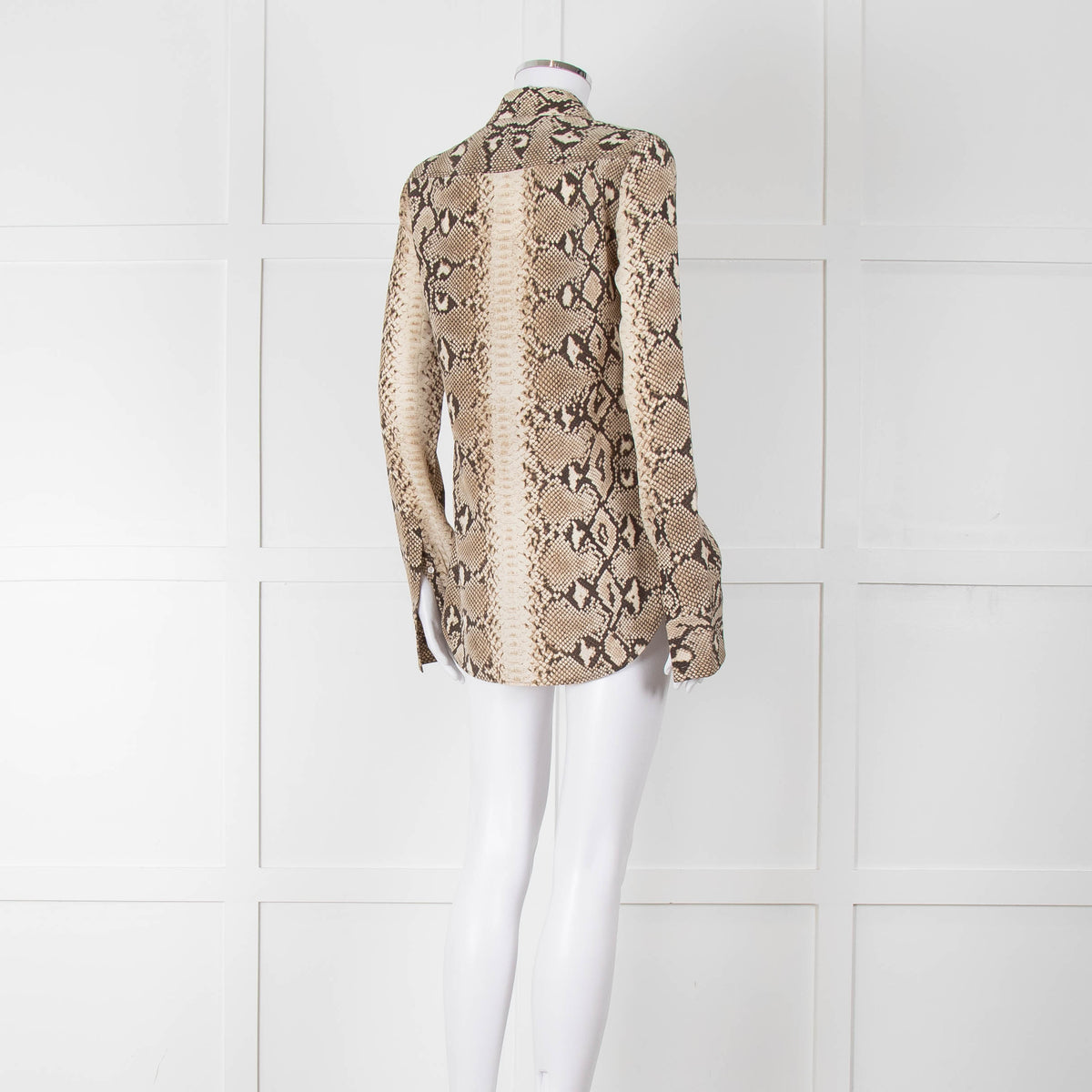 Joseph Brown Cream Snake Print Blouse