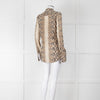 Joseph Brown Cream Snake Print Blouse
