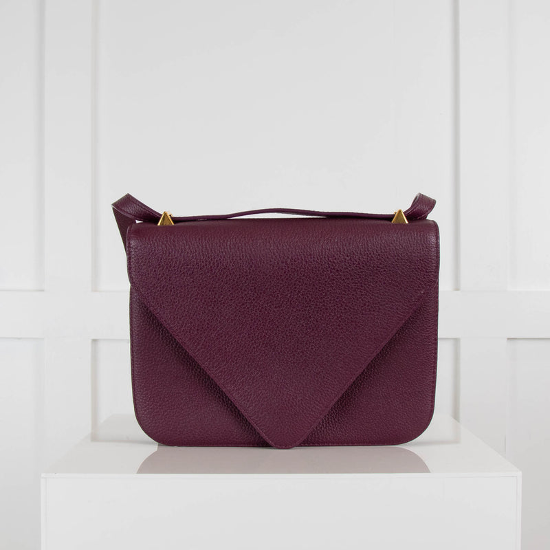 Bottega Veneta Burgundy Mount Bag with Chunky Chain