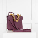 Bottega Veneta Burgundy Mount Bag with Chunky Chain