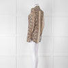 Joseph Brown Cream Snake Print Blouse