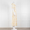 Ba&sh Yellow Floral Puff Sleeve Tiered Maxi Dress