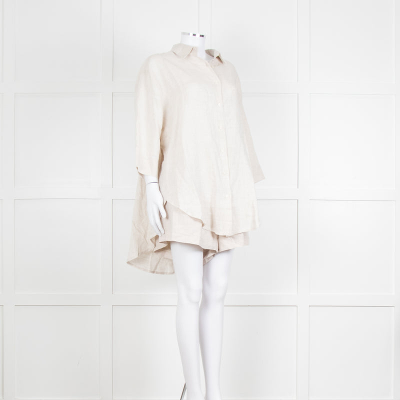 Nude Lucy Stone Linen Short Sleeve Shirt with Matching Shorts