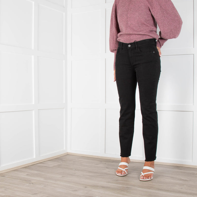 DL 1961 Mara Straight Mid Rise Instasculpt Ankle Jean in Black