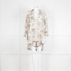 By Walid Grey Rose Floral Print Linen Shirt with Shorts Set
