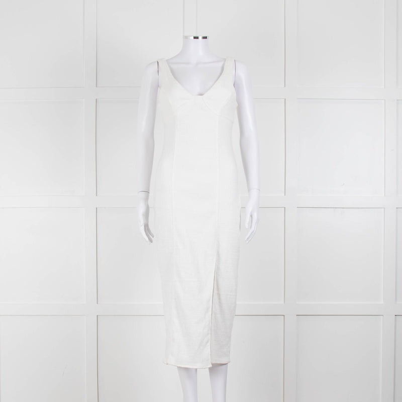 Bec + Bridge Cream Textured Sleeveless Dress