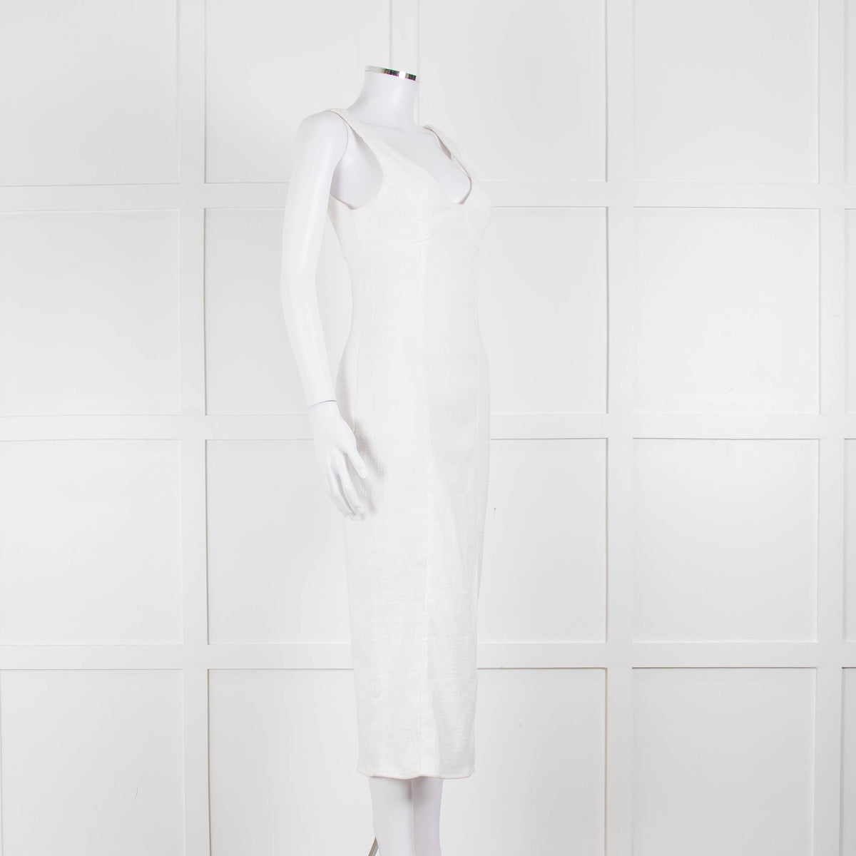Bec + Bridge Cream Textured Sleeveless Dress