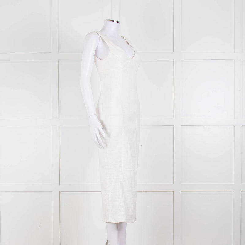Bec + Bridge Cream Textured Sleeveless Dress
