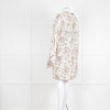 By Walid Grey Rose Floral Print Linen Shirt with Shorts Set