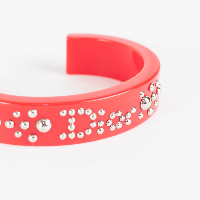 Christian Dior Red Acetate Cuff Bangle