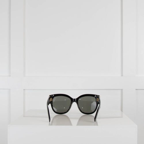 Saint Laurent Black Wayfarer Shape Sunglasses