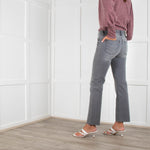 DL 1961 Mara Straight Mid Rise Ankle Jean in Overcast Raw